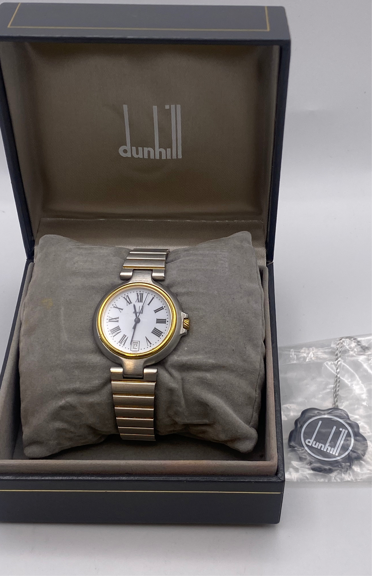 Dunhill Two Tone Gents Quartz  Dress Watch With Box