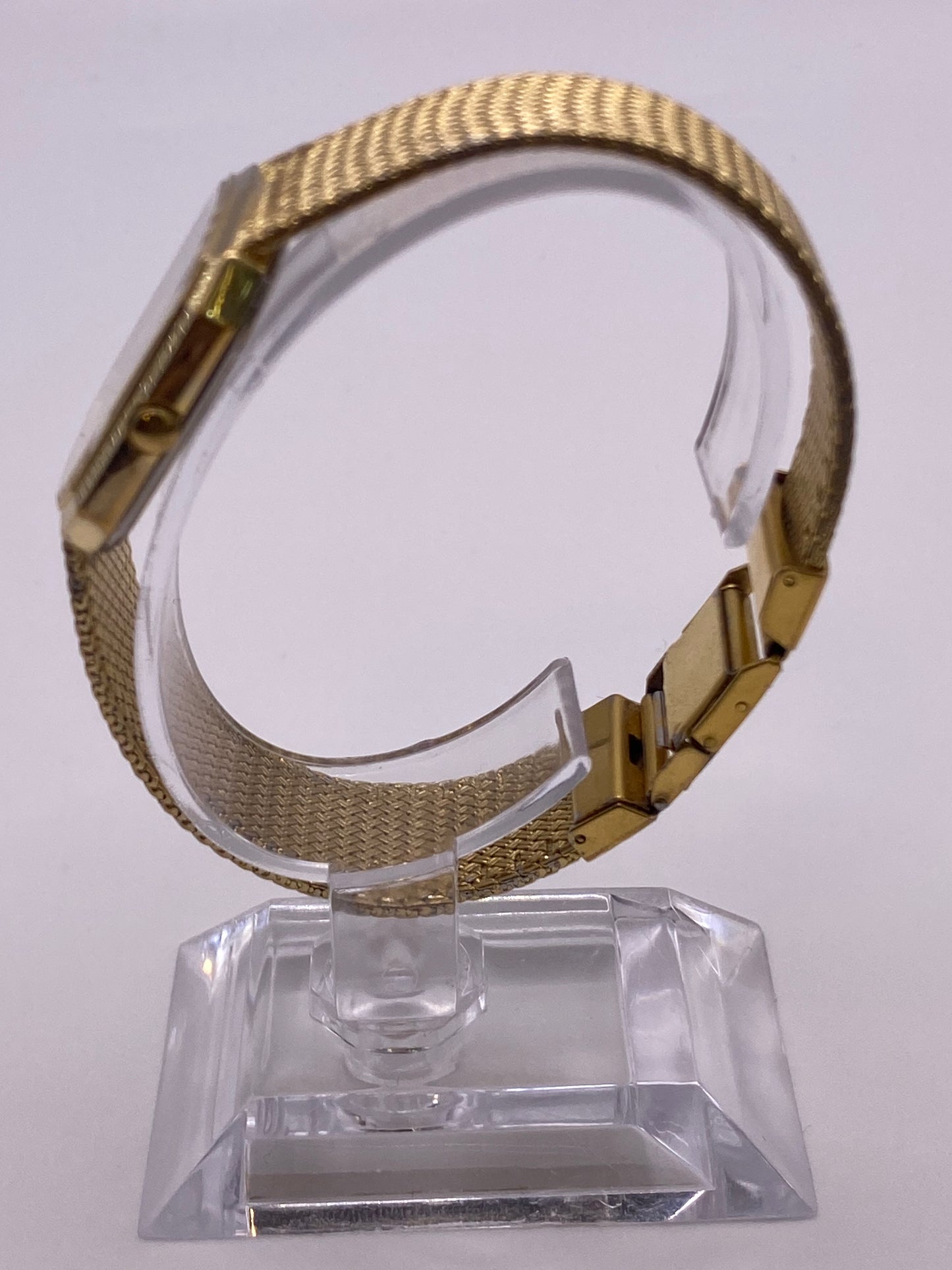 Vintage Gents Accurist Stainless Steel Gold Plated Quartz Dress Watch