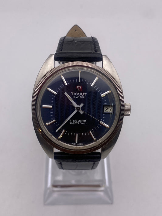 Vintage Tissot Tissonic Tuning Fork Gents Blue Dial Stainless Steel Dress Watch