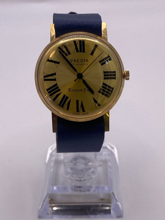 Vintage Gents Presta Manual Wind Mechanical Dress Watch With Box