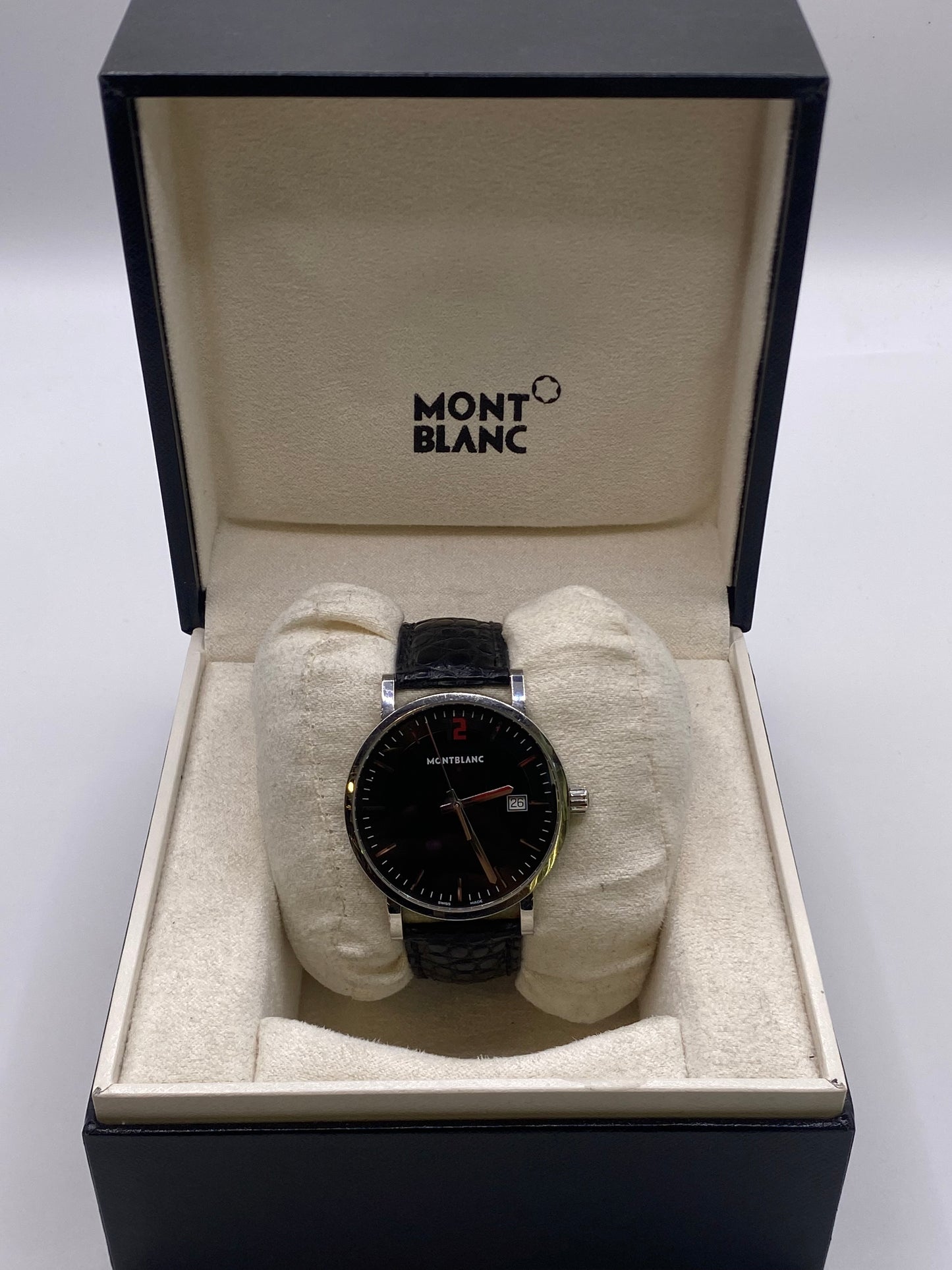 Montblanc Stainless Steel Black Dial Quartz Dress Watch  Box (RI)