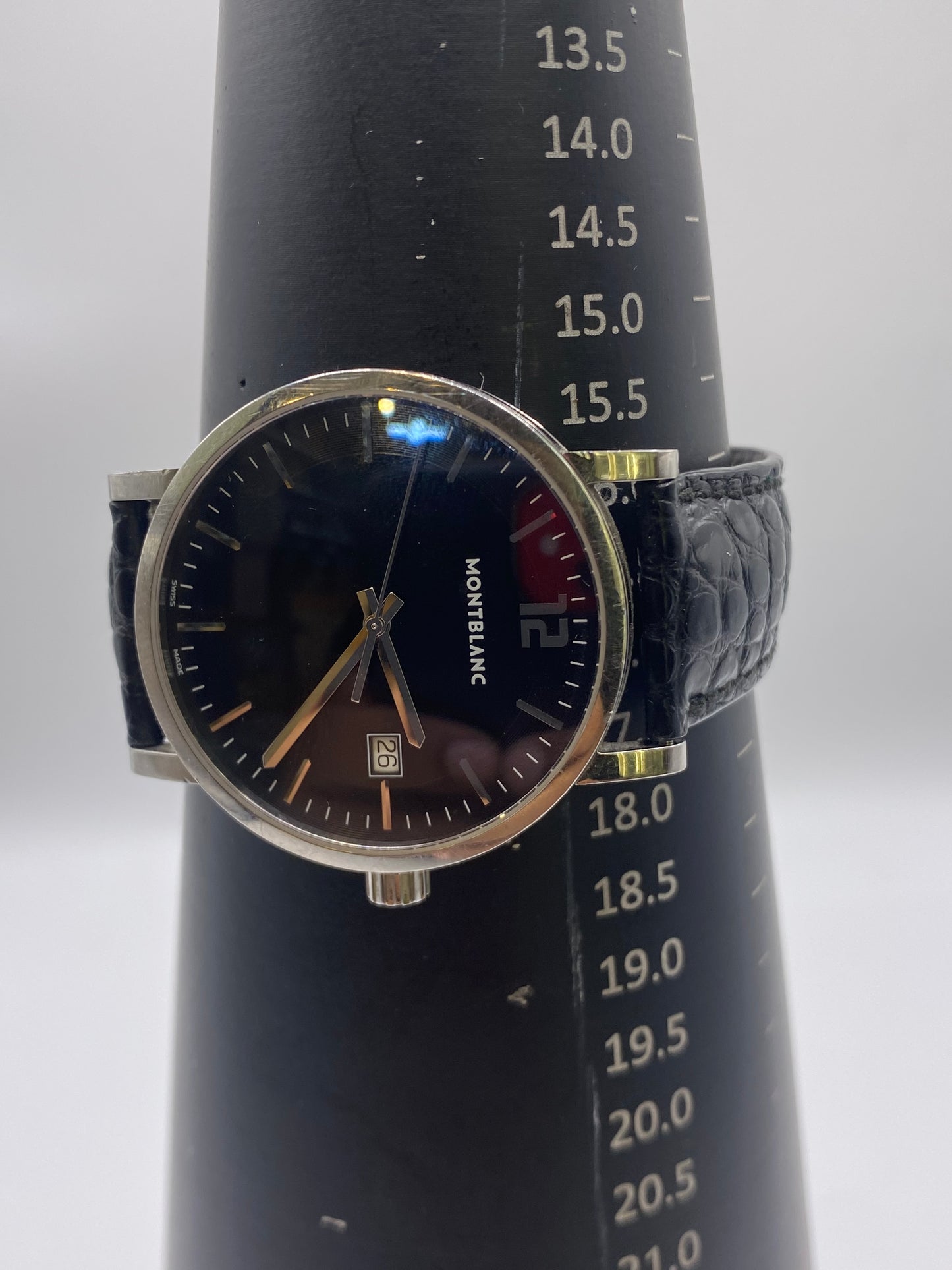 Montblanc Stainless Steel Black Dial Quartz Dress Watch  Box (RI)