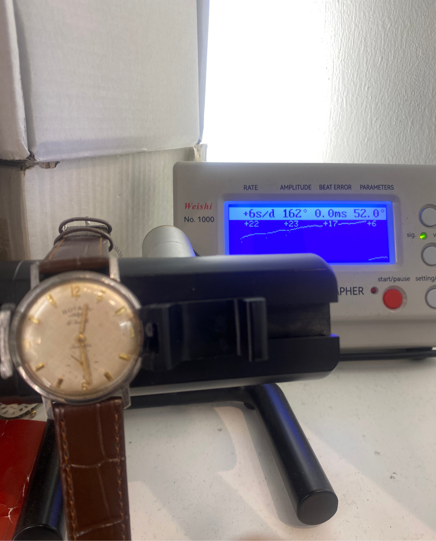 Vintage Gents Rotary Manual Wind mechanical Patina Dial Dress Watch