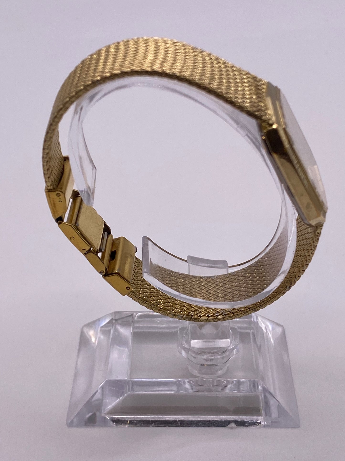 Vintage Gents Accurist Stainless Steel Gold Plated Quartz Dress Watch