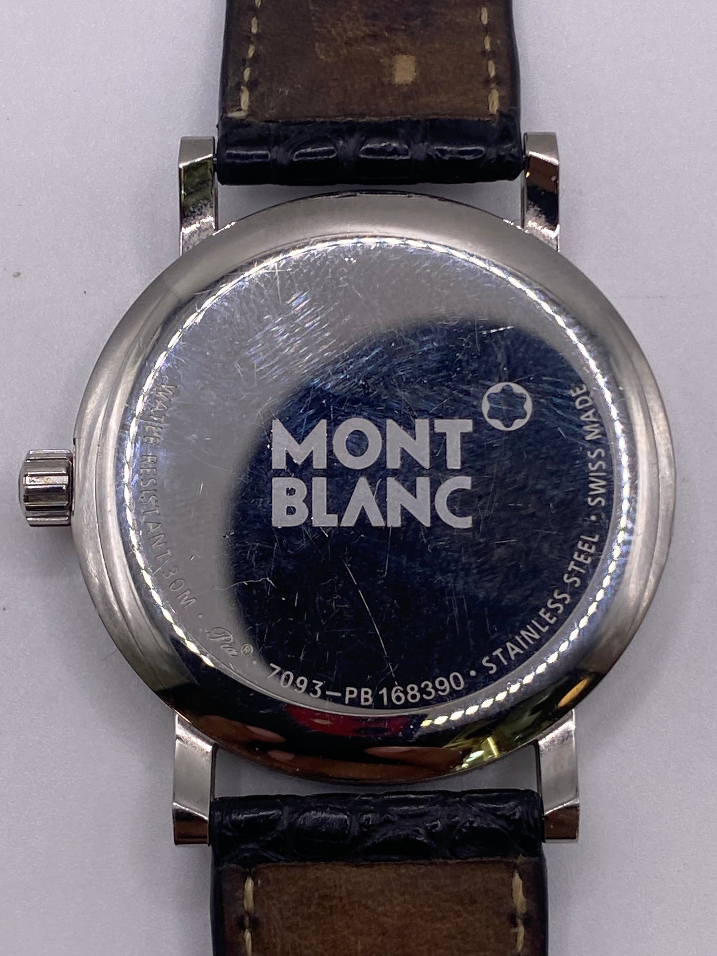 Montblanc Stainless Steel Black Dial Quartz Dress Watch  Box (RI)