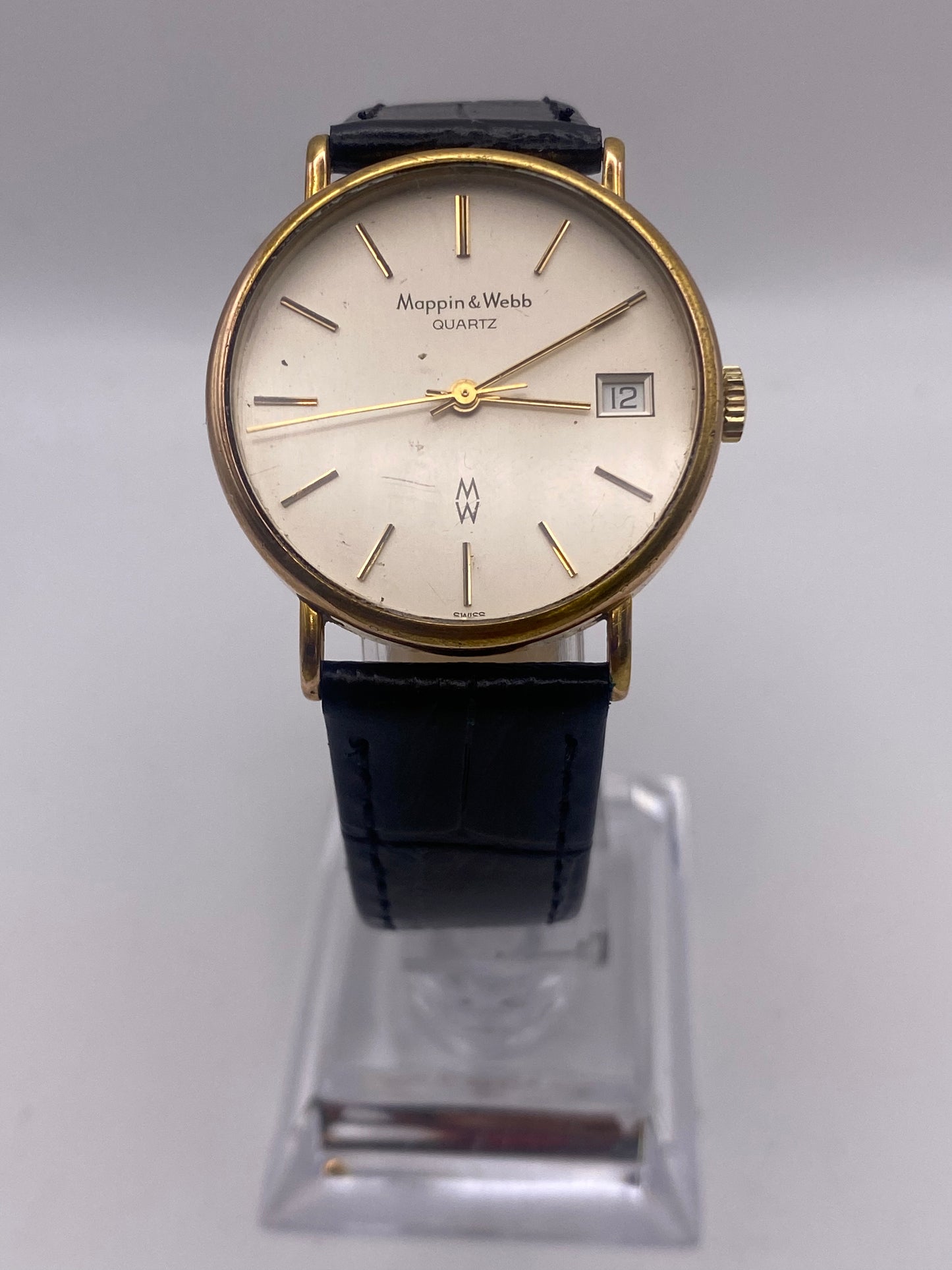 Vintage Mappin & Webb Gold Plated Gents Quartz Dress Watch