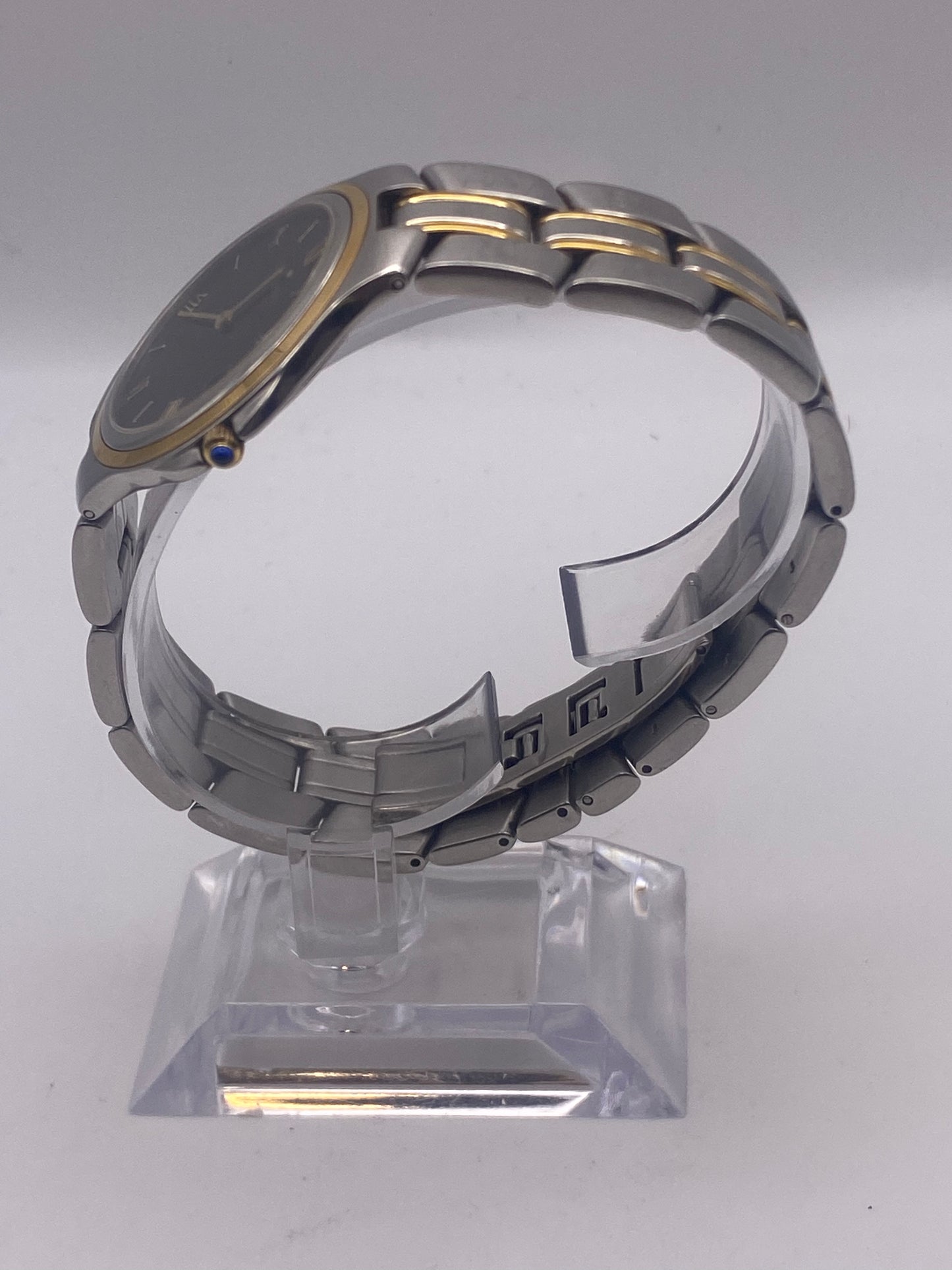 Movado Gents Two Tone Black Dial Quartz Dress Watch