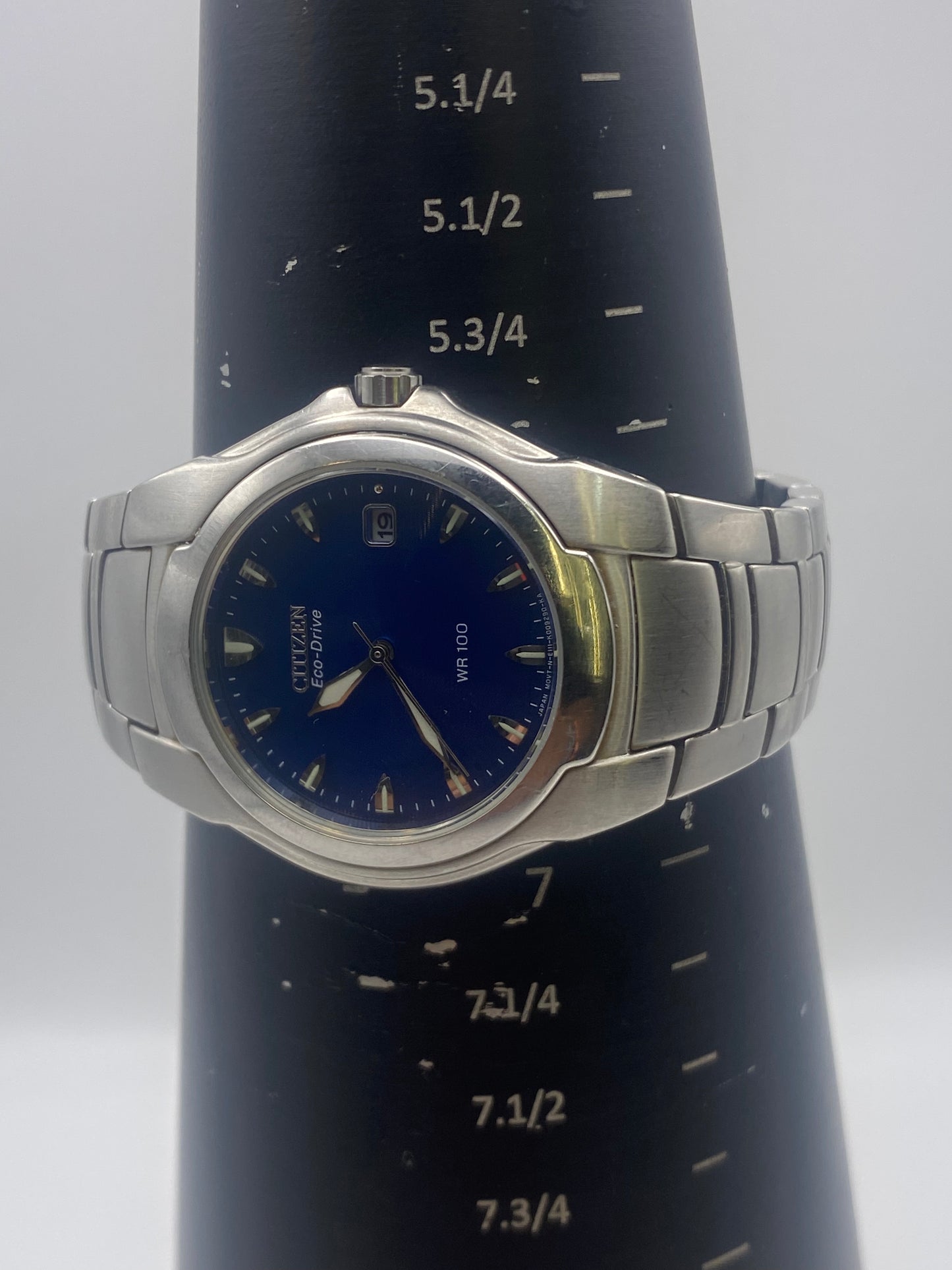 Citizen Eco-Drive Gents Stainless Steel Quartz Blue Dial Dress Watch