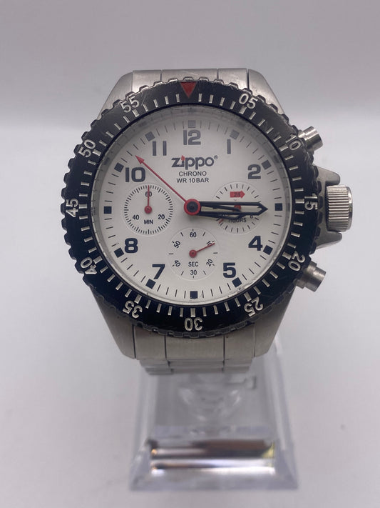 Gents Zippo Stainless Steel Quartz Chronograph