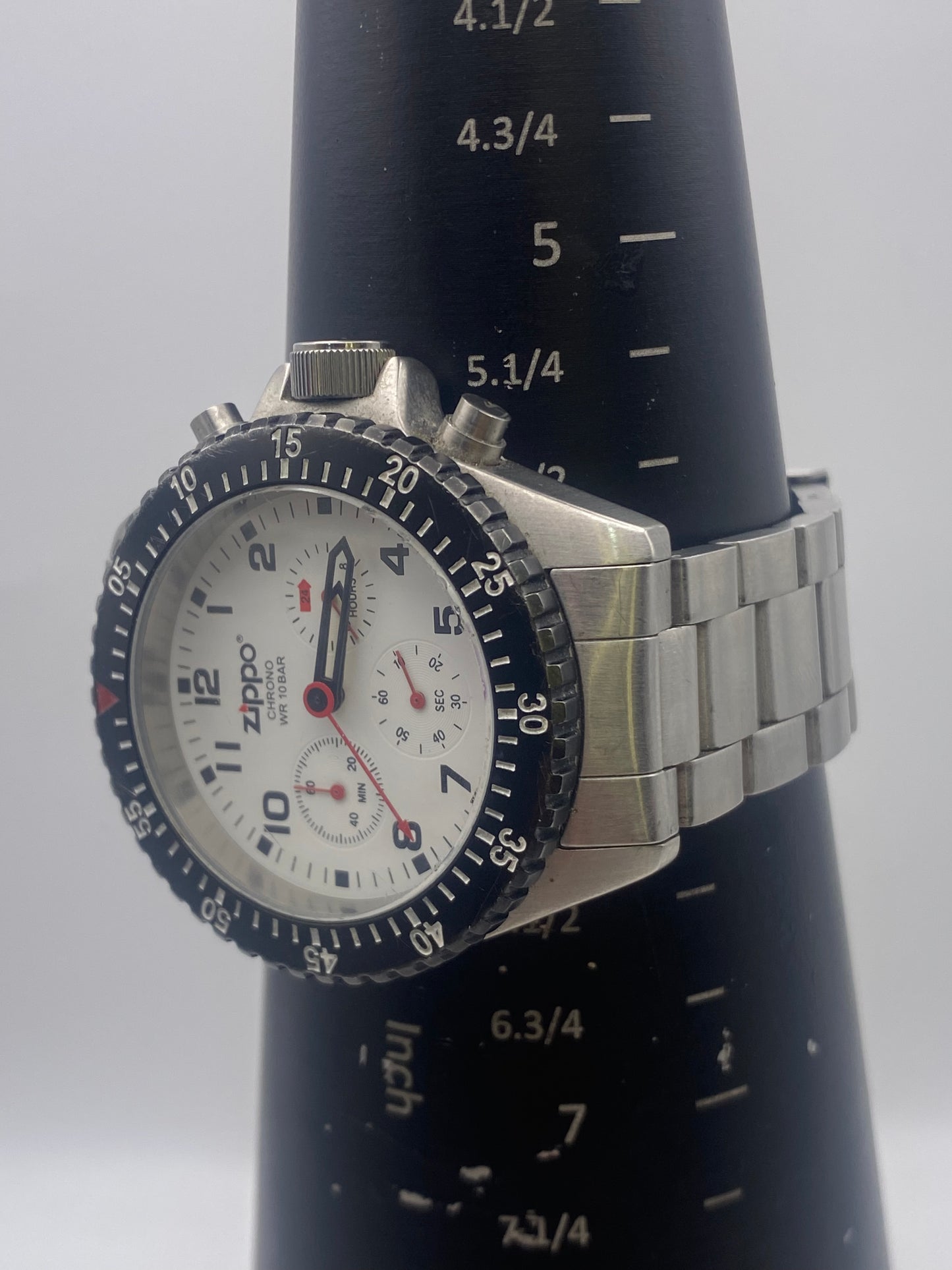Gents Zippo Stainless Steel Quartz Chronograph