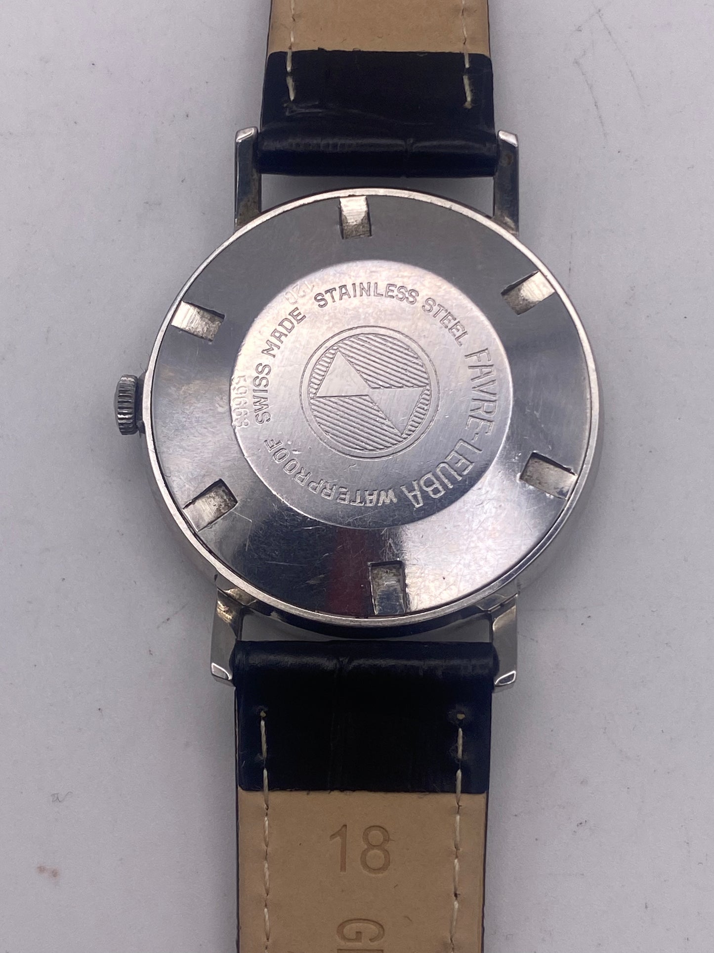 Vintage Favre-Leuba Gents Stainless Steel Automatic Mechanical Dress Watch