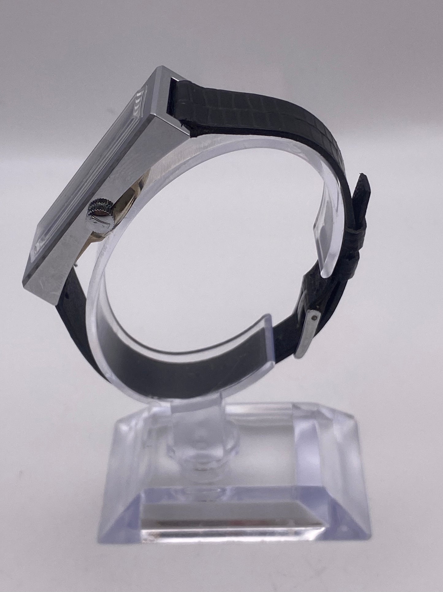 Vintage Technos Blue Dial Manual Wind Mechanical Dress Watch