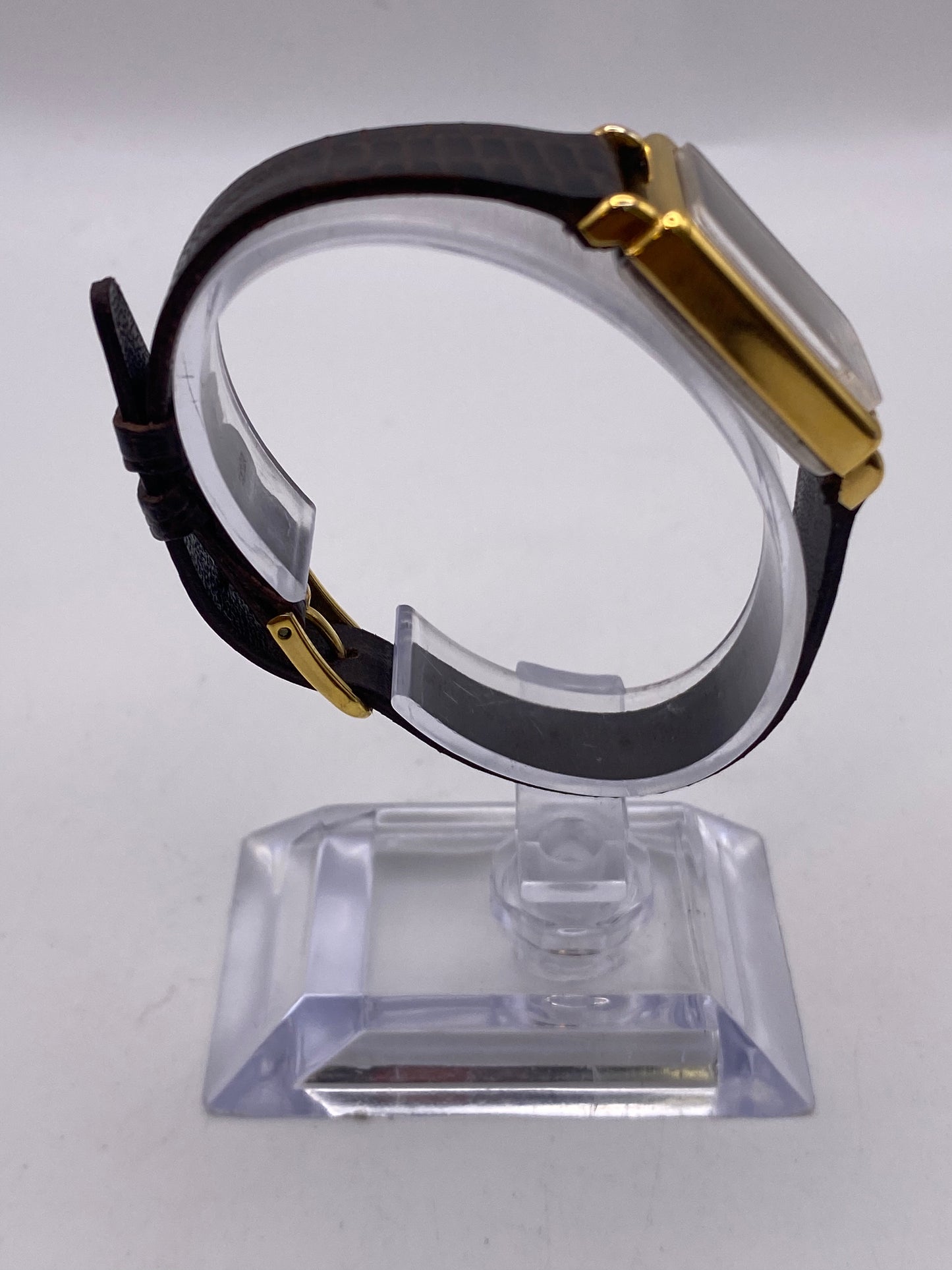 Vintage Nivada Two Tone Dial Tank Manual Wind Mechanical Dress Watch