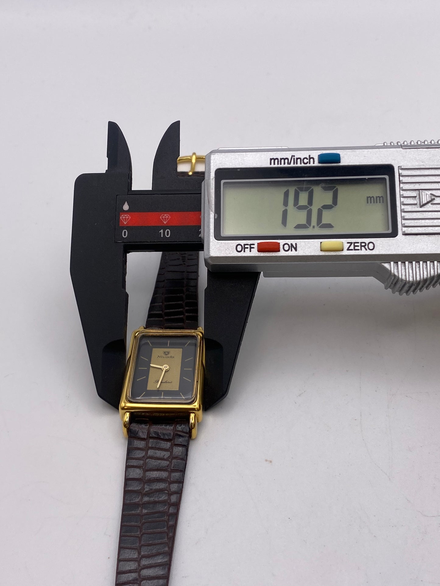 Vintage Nivada Two Tone Dial Tank Manual Wind Mechanical Dress Watch