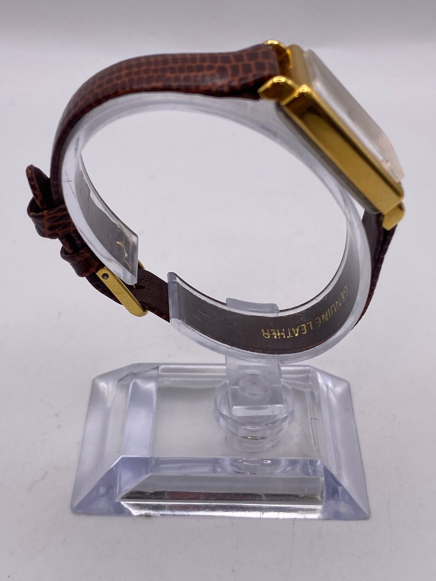 Vintage Nivada White Dial Tank Manual Wind Mechanical Dress Watch