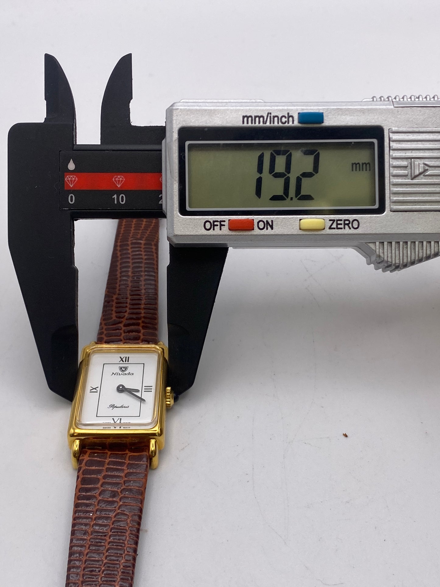 Vintage Nivada White Dial Tank Manual Wind Mechanical Dress Watch