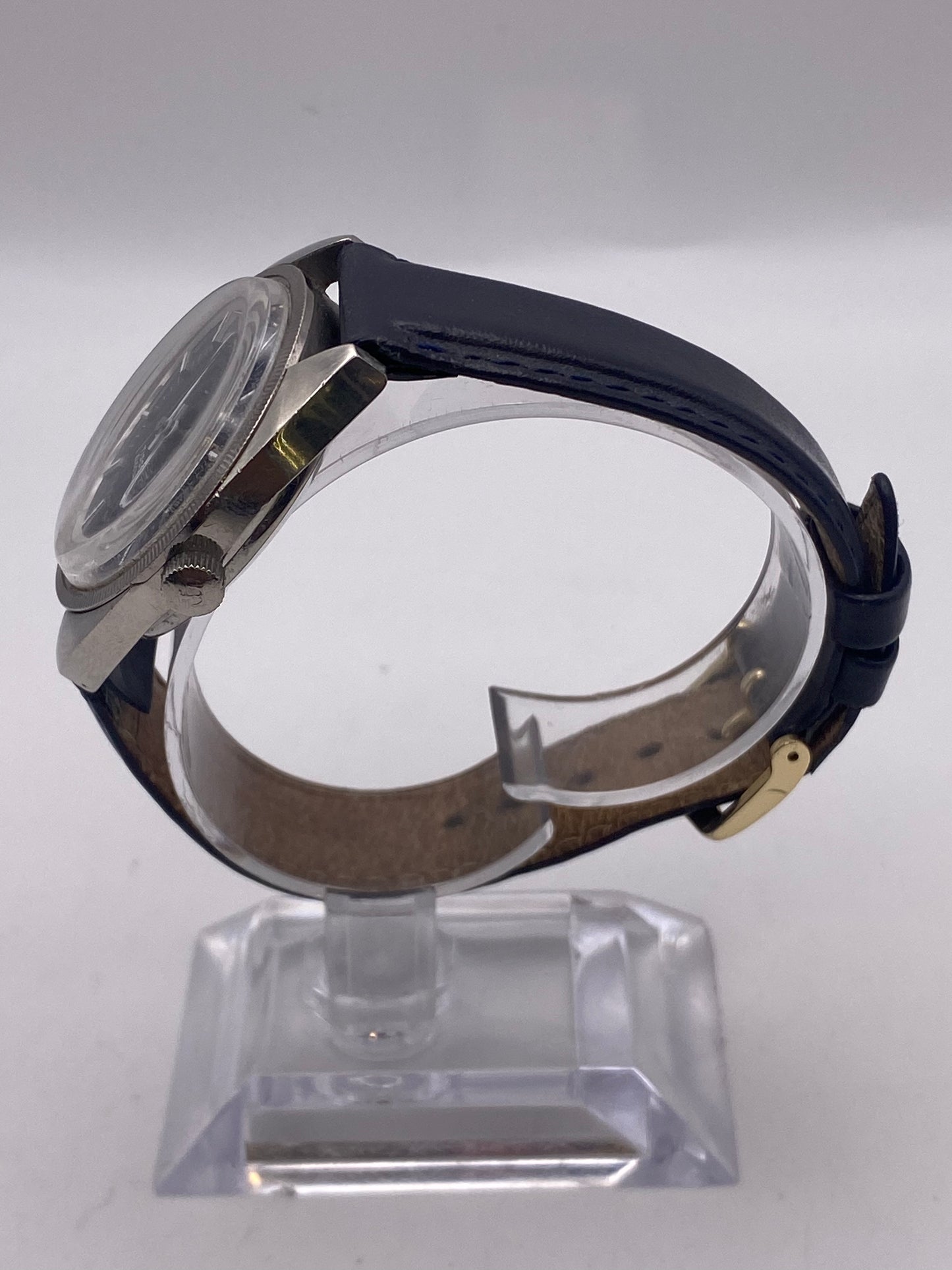 Vintage Tissot Tissonic Tuning Fork Gents Blue Dial Stainless Steel Dress Watch