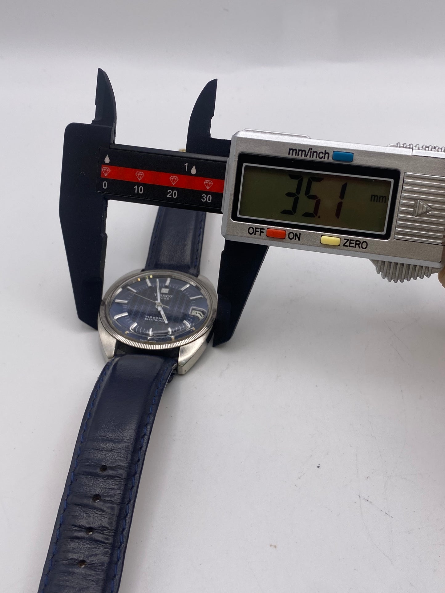 Vintage Tissot Tissonic Tuning Fork Gents Blue Dial Stainless Steel Dress Watch