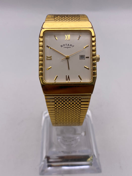 Vintage Gents Rotary Quartz Gold Plated Dress Watch