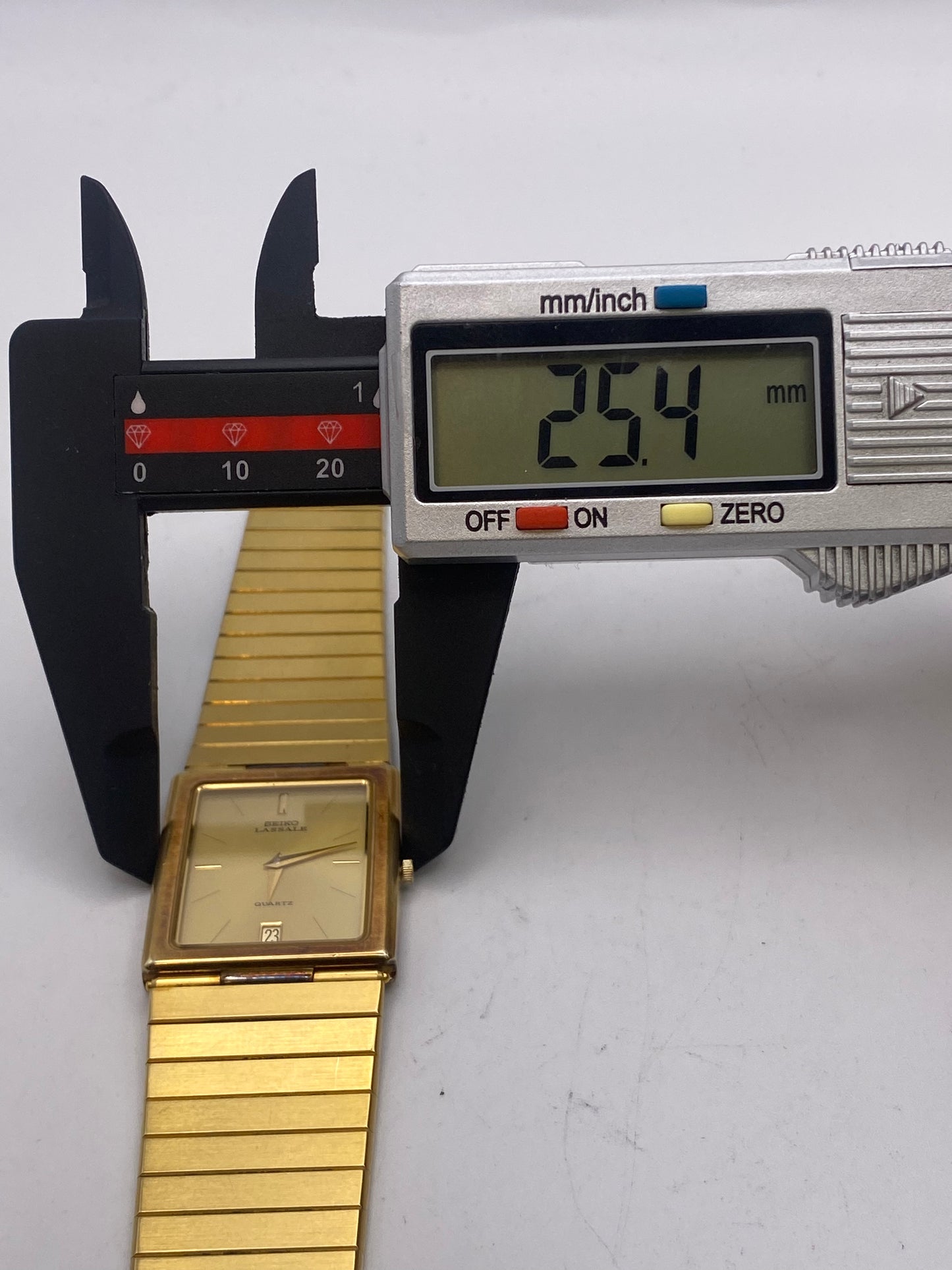 Vintage Seiko Lasale Quartz Stainless Steel Gold Plated Gents Dress Watch
