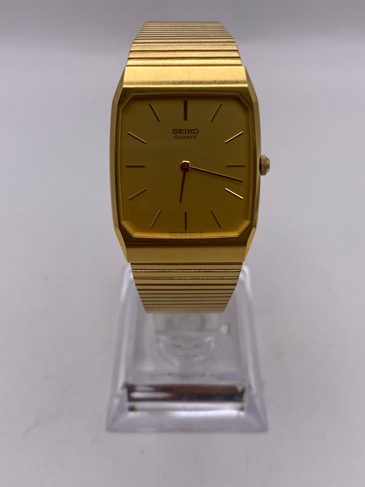 Vintage Gents Seiko Quartz Stainless Steel Gold Plated Dress Watch