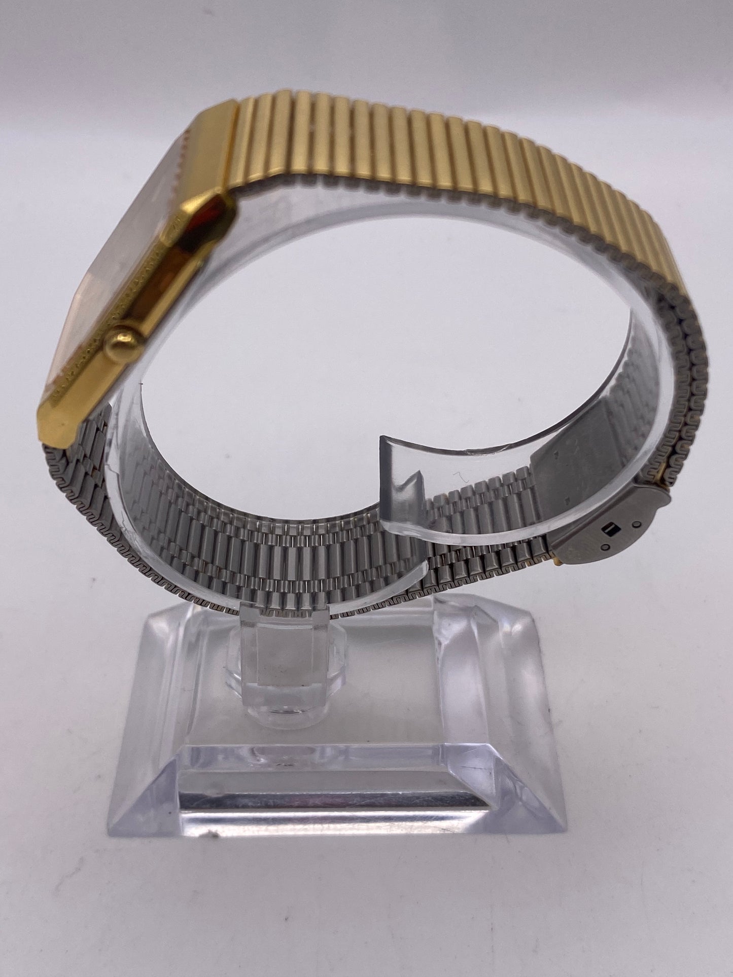 Vintage Gents Seiko Quartz Stainless Steel Gold Plated Dress Watch