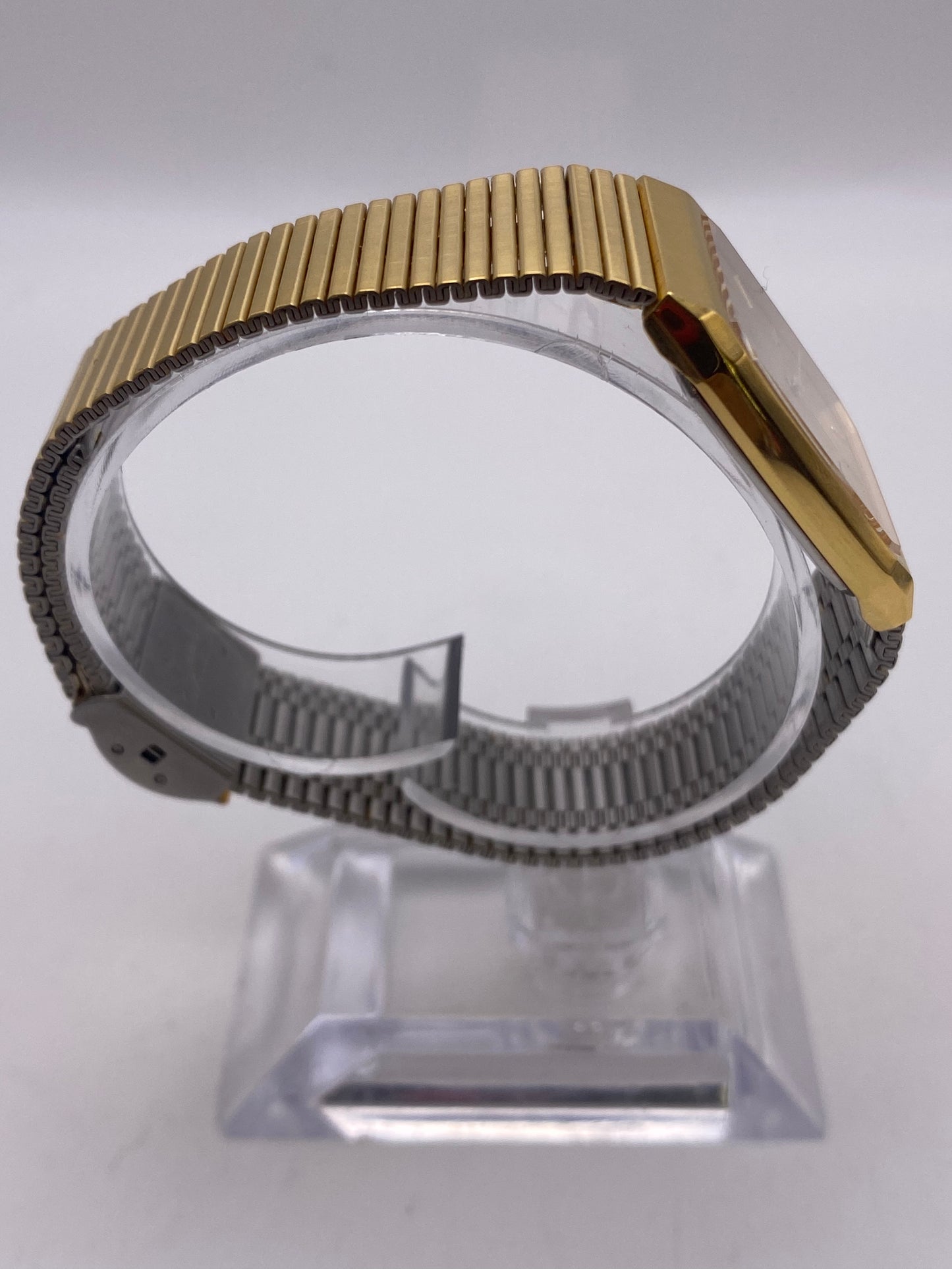 Vintage Gents Seiko Quartz Stainless Steel Gold Plated Dress Watch