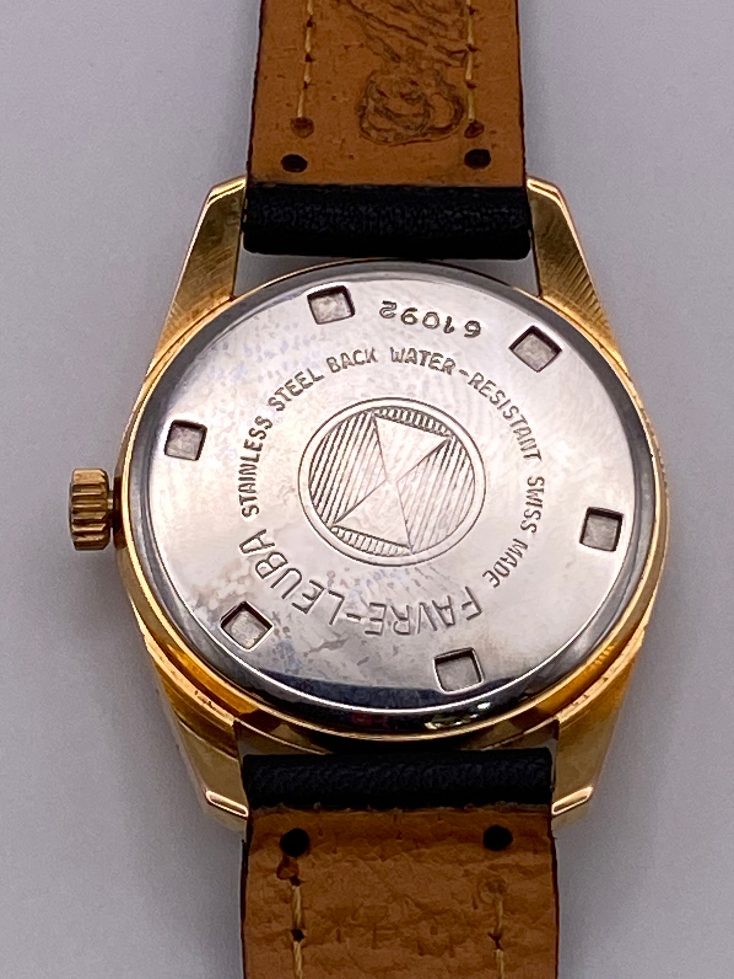 Vintage Favre-Leuba Gents Silver Dial Gold Plated Manual Wind Mechanical Dress Watch