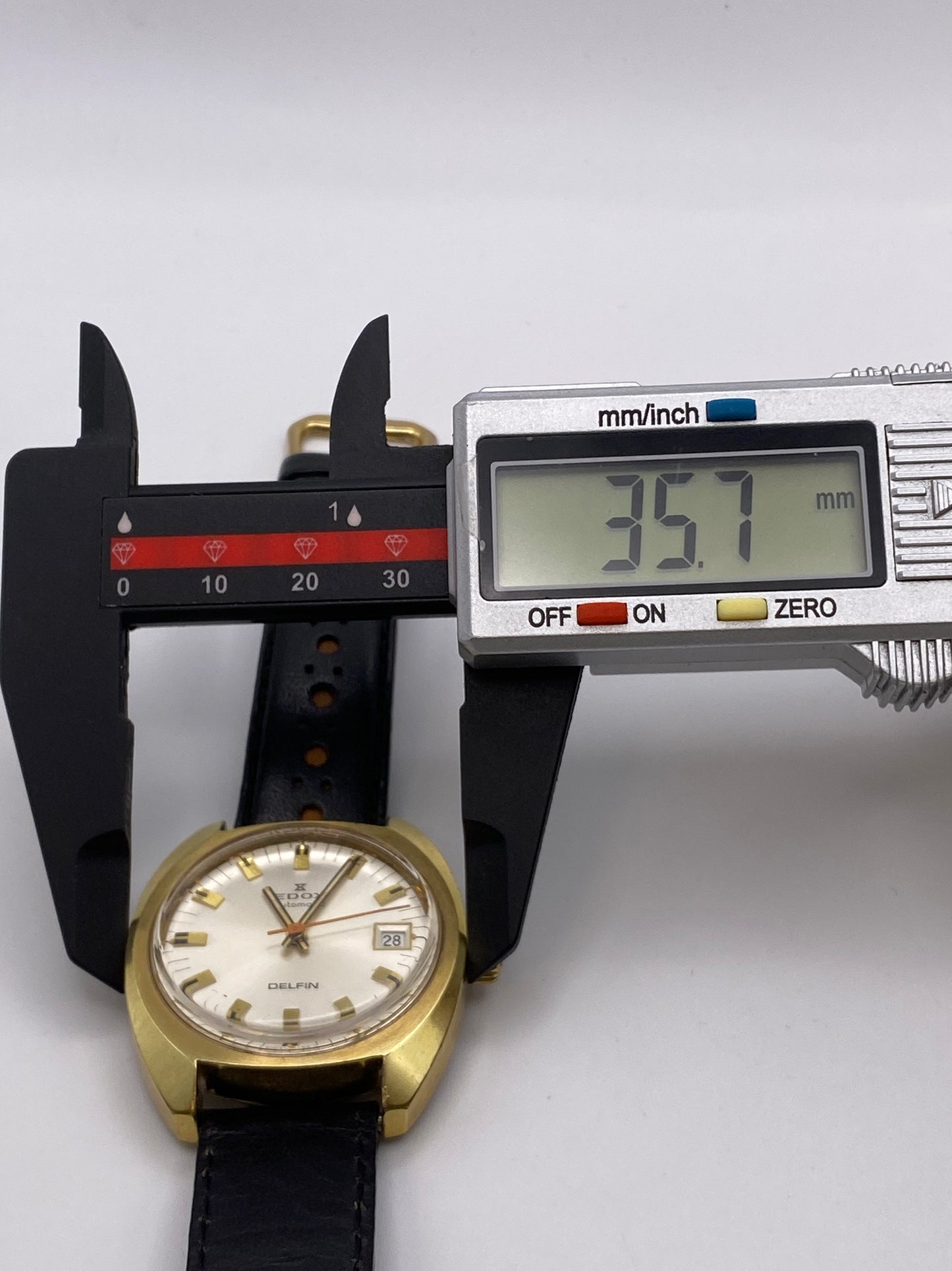 Vintage Gents Edox Delfin Gold Plated Automatic Mechanical Dress Watch