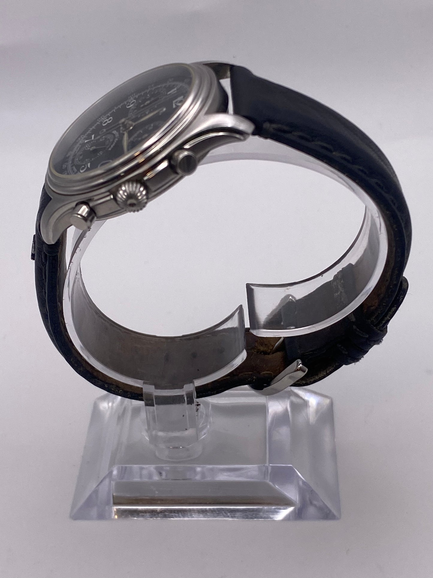 Maurice Lacroix Black Dial Gents Quartz Chronograph Dress Watch With Box