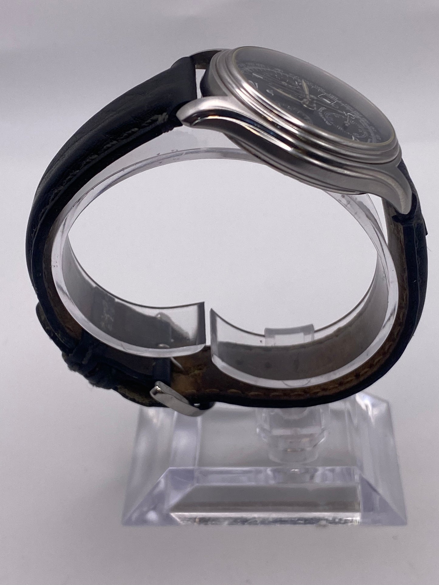 Maurice Lacroix Black Dial Gents Quartz Chronograph Dress Watch With Box