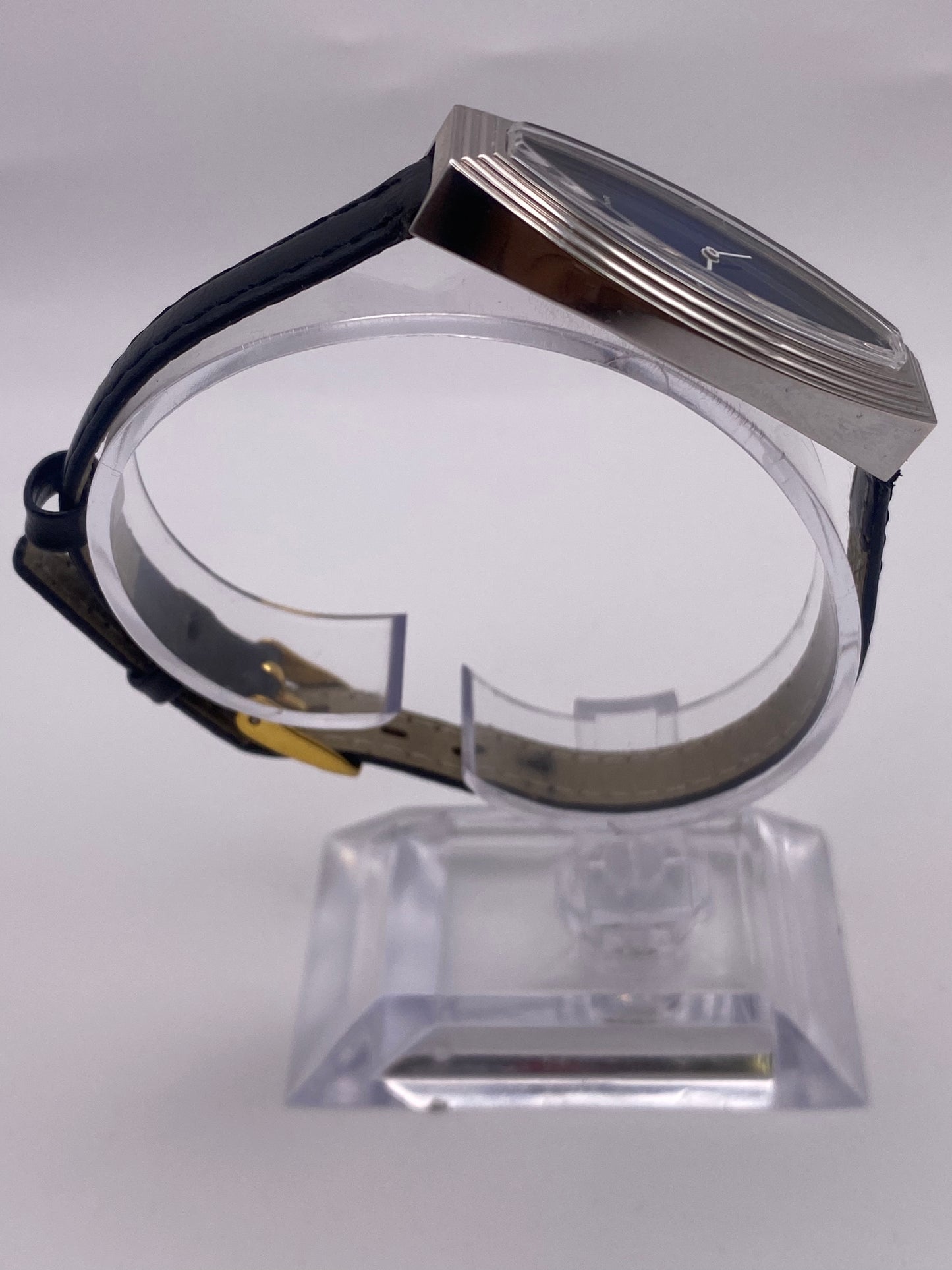 Vintage NOS Unworn Nidor Blue Gradient Dial Manual Wind Mechanical Dress Watch