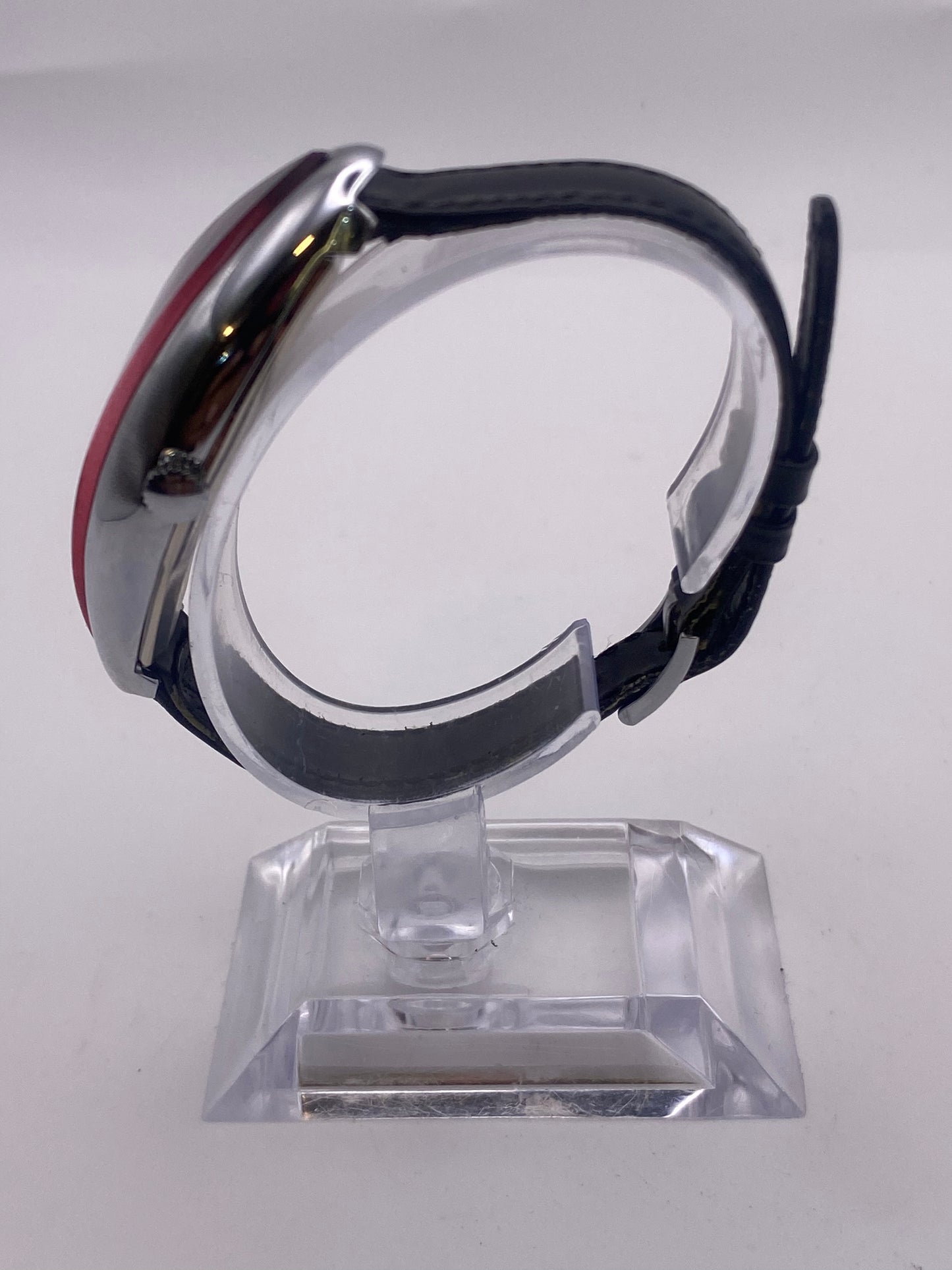 Vintage Lanco Red Dial Oval Case Manual Wind Mechanical