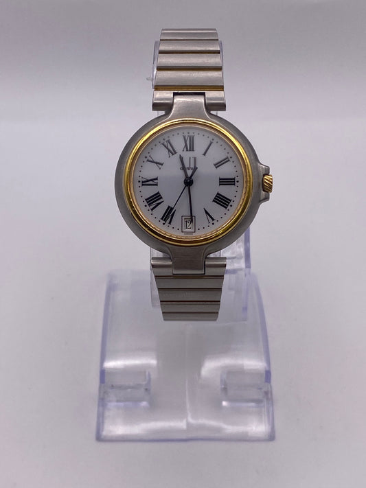 Dunhill Two Tone Gents Quartz  Dress Watch With Box