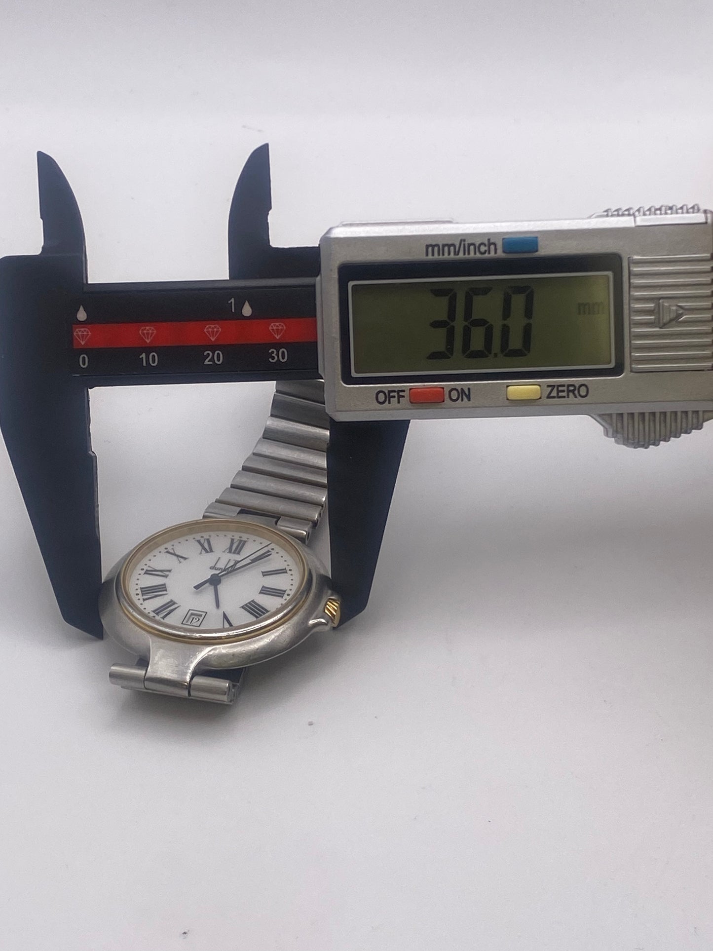 Gents Dunhill White Dial Quartz Stainless Steel Dress Watch