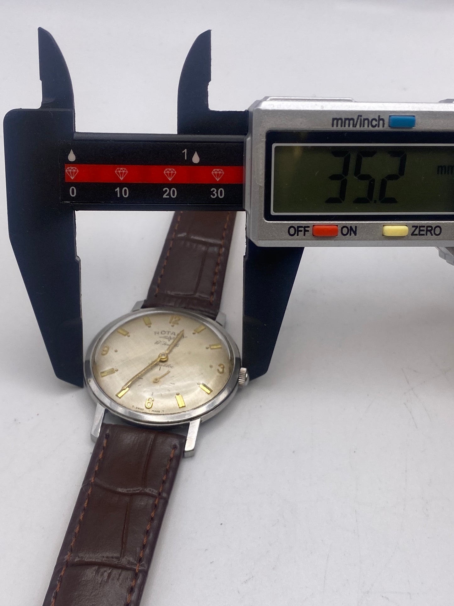 Vintage Gents Rotary Manual Wind mechanical Patina Dial Dress Watch