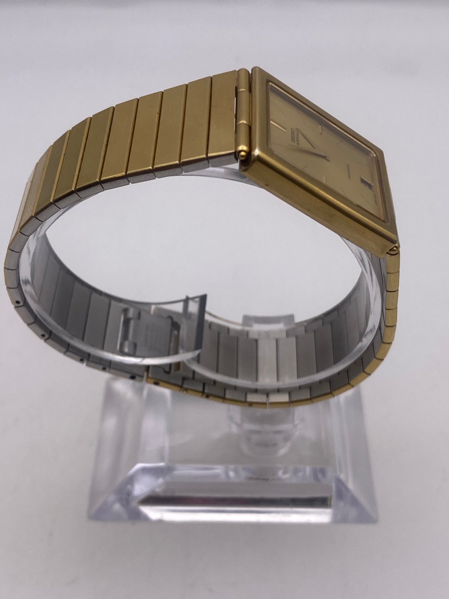 Vintage Seiko Lasale Quartz Stainless Steel Gold Plated Gents Dress Watch