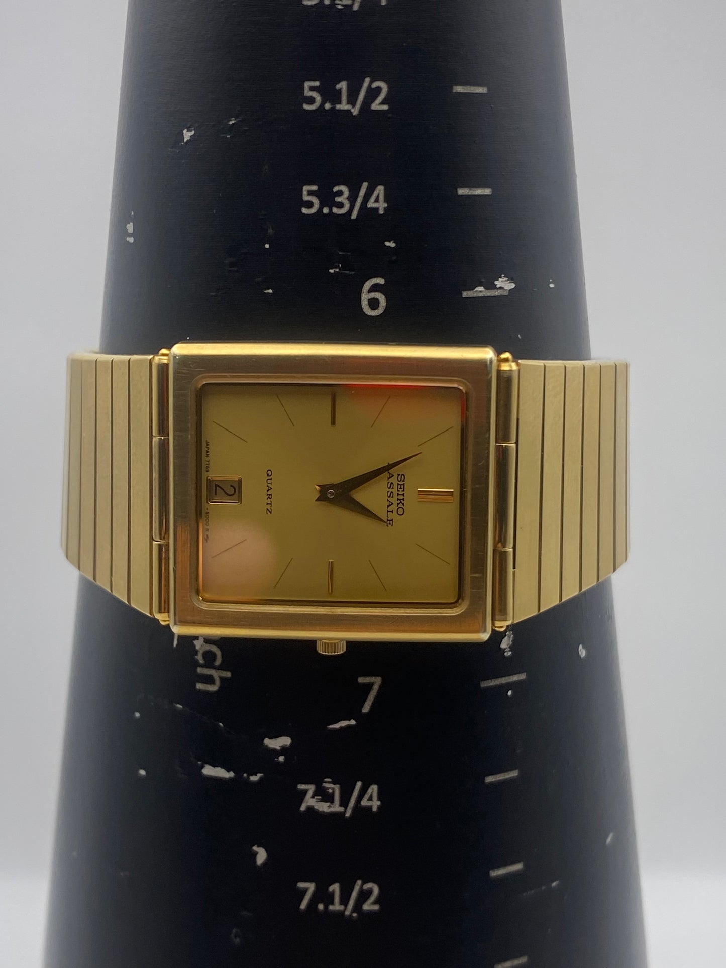 Vintage Seiko Lasale Quartz Stainless Steel Gold Plated Gents Dress Watch