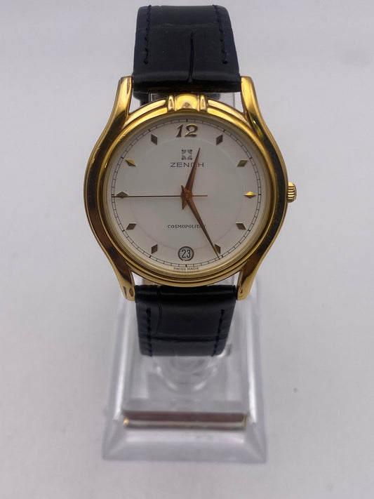 Vintage Zenith Cosmopolitan Gents Quartz Gold Plated Dress Watch
