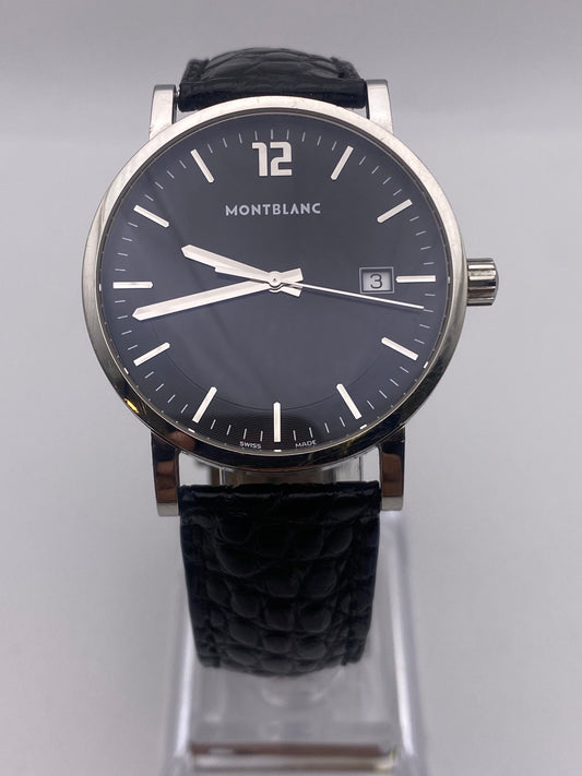 Montblanc Stainless Steel Black Dial Quartz Dress Watch  Box (RI)