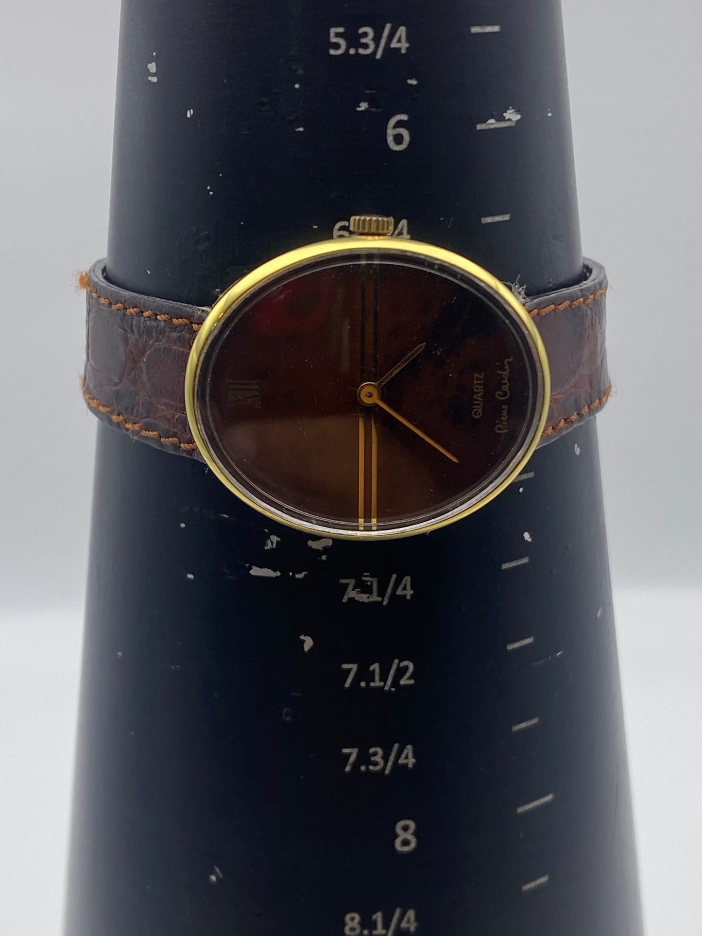 Vintage Pierre Cardin Gents Quartz Wood Dial Quartz Dress Watch