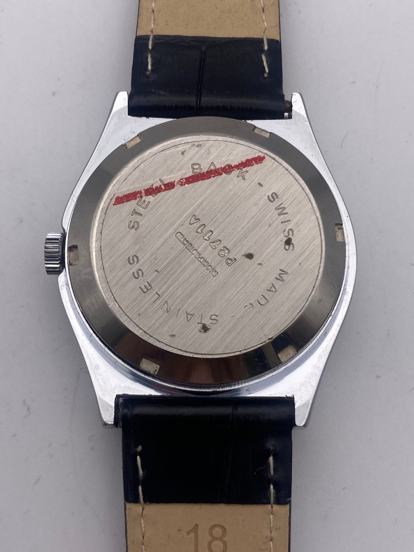 NOS Unworn Condition Gents Nidor Automatic Stainless Steel Dress Watch