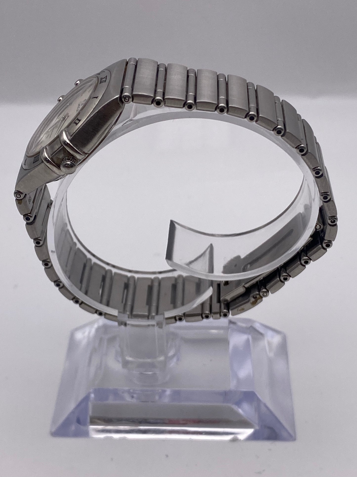 Ladies Omega Constellation Quartz Stainless Steel Dress Watch With box