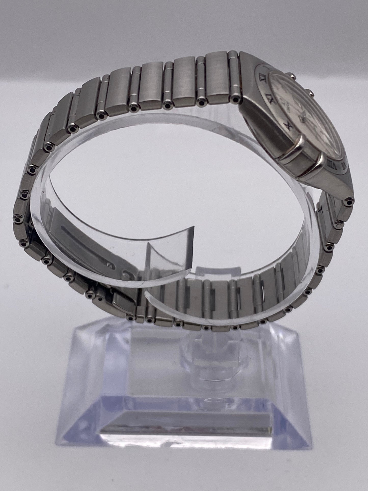 Ladies Omega Constellation Quartz Stainless Steel Dress Watch With box