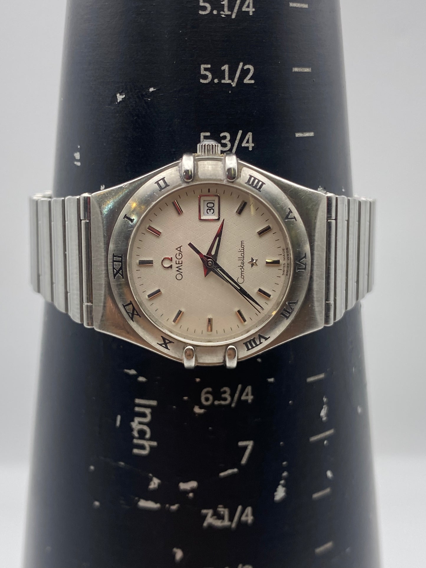 Ladies Omega Constellation Quartz Stainless Steel Dress Watch With box