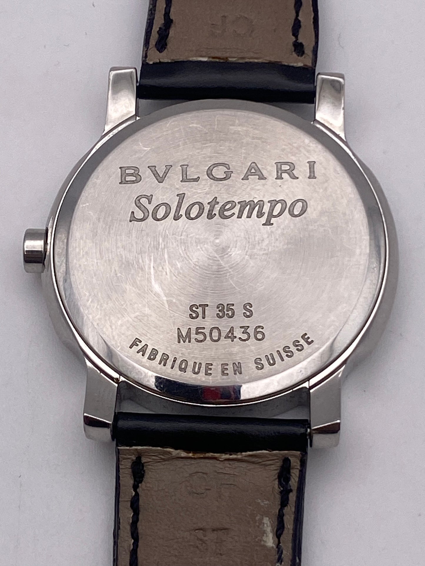 Bvlgari Solotempo Gents Quartz Black And White Dial Dress Watch