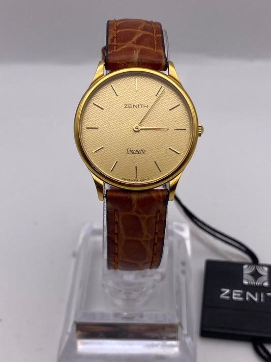 Zenith Silhouette Quartz Ladies NOS Gold Plated Dress Watch
