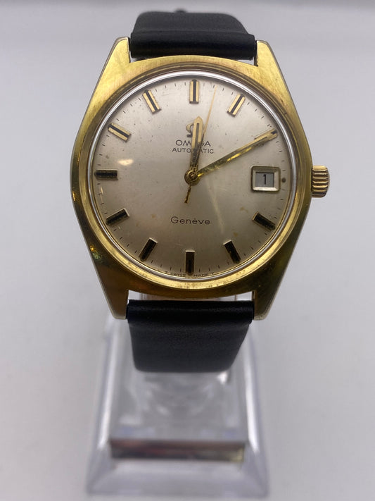 Vintage Gents Omega Geneve Circa 1968 Automatic Mechanical Gold Plated Dress Watch
