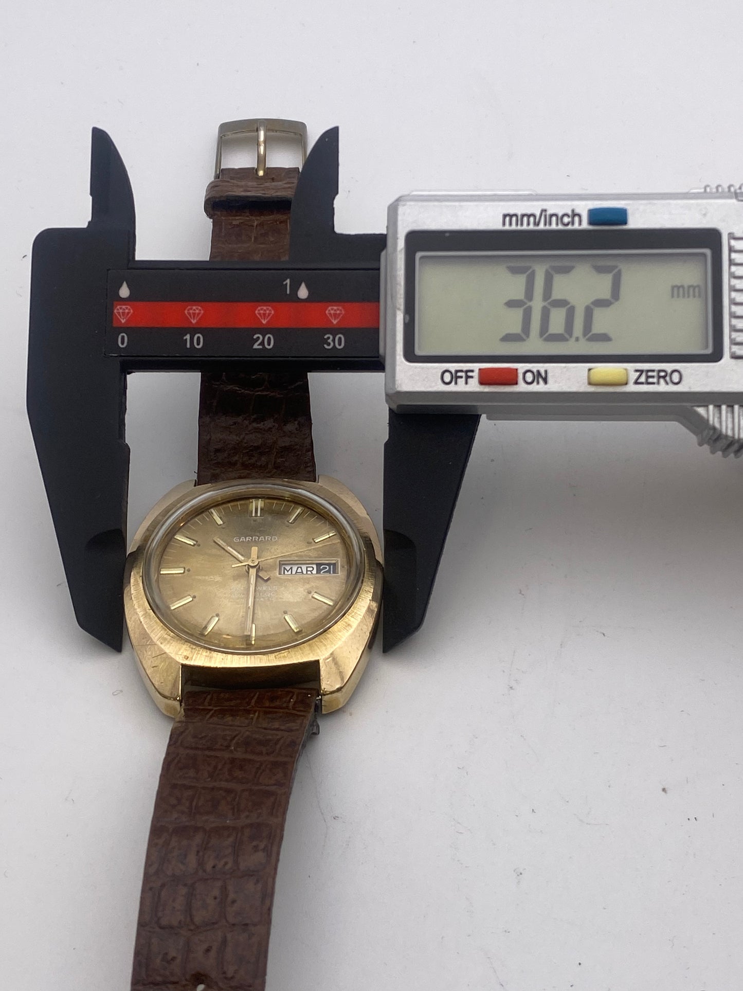 Vintage Gents Garrard Automatic Mechanical Dress Watch Gifted For Long Service Leyland Cars