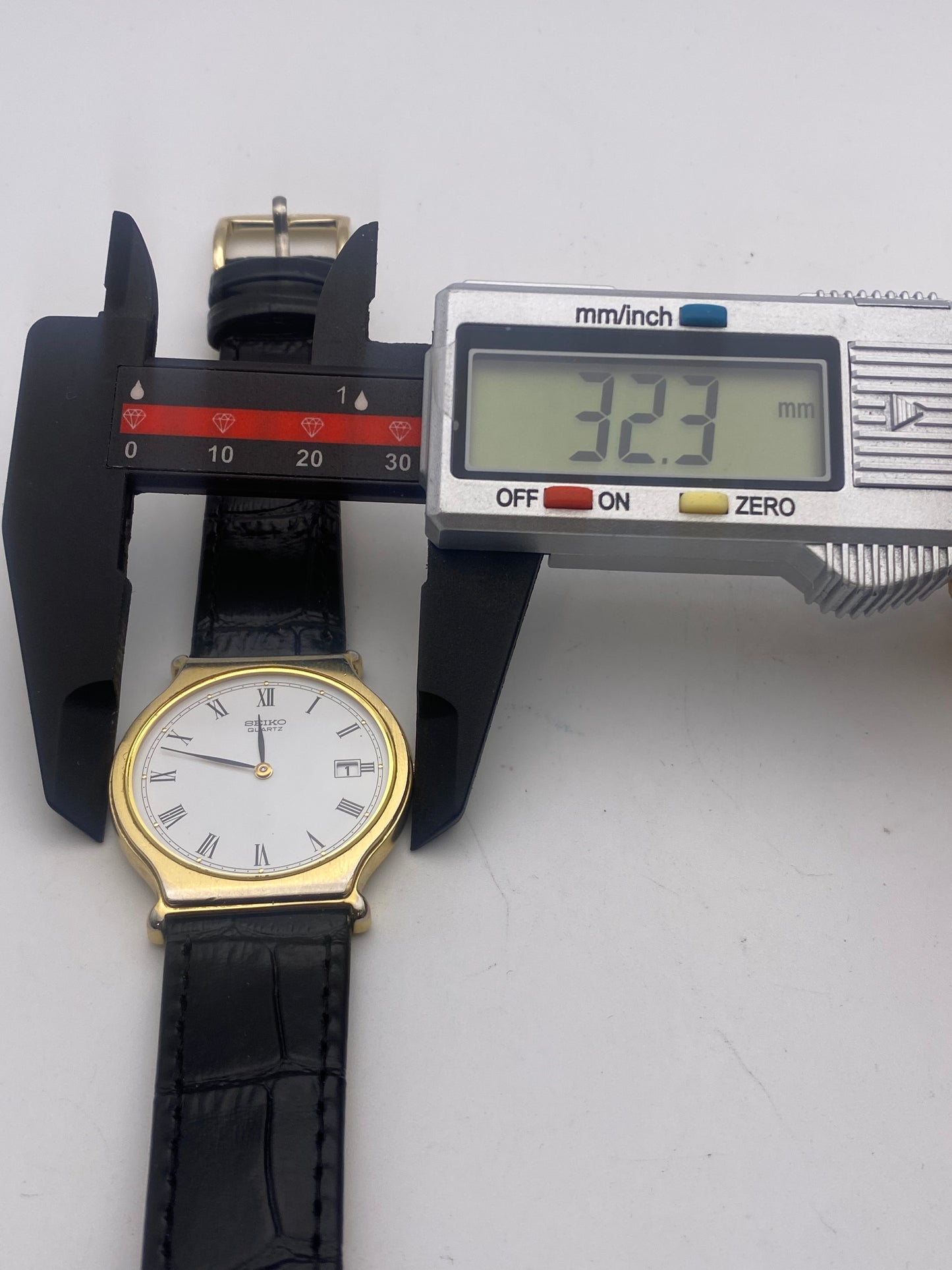 Vintage Gents Seiko Stainless Steel Gold Plated Quartz Dress Watch